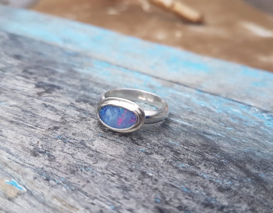 Opal Ring size P - Q.