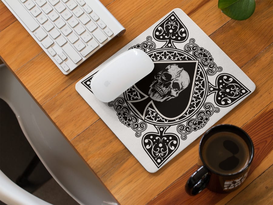 Ace of Spades Skulls Gothic Mouse Pad Mouse Mat