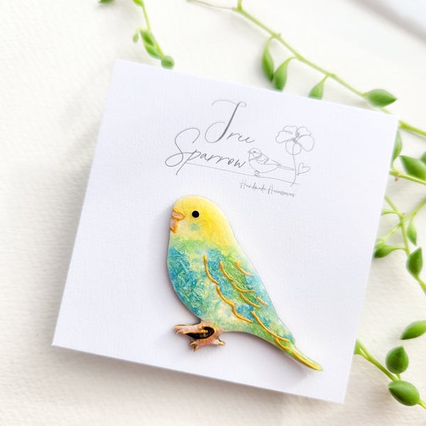 Hand-painted Bird Brooch