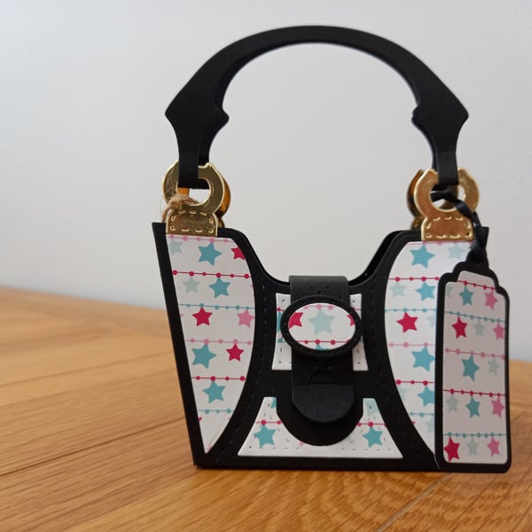 Hanging Stars "Tres Chic" Handbag style gift bag, handmade