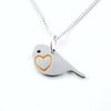 Robin Pendant, Silver Nature Necklace, Wildlife Gift, Bird Jewellery