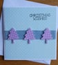 Set of 4 Polka Dot Christmas Tree Cards - Pastels - Image 4
