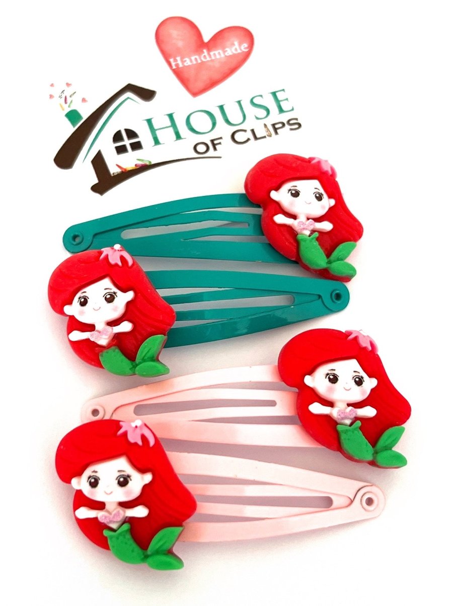 Mermaid Hair Clips - Mermaid Barrettes - Mermaid Snap Clips - Mermaid Gift - The