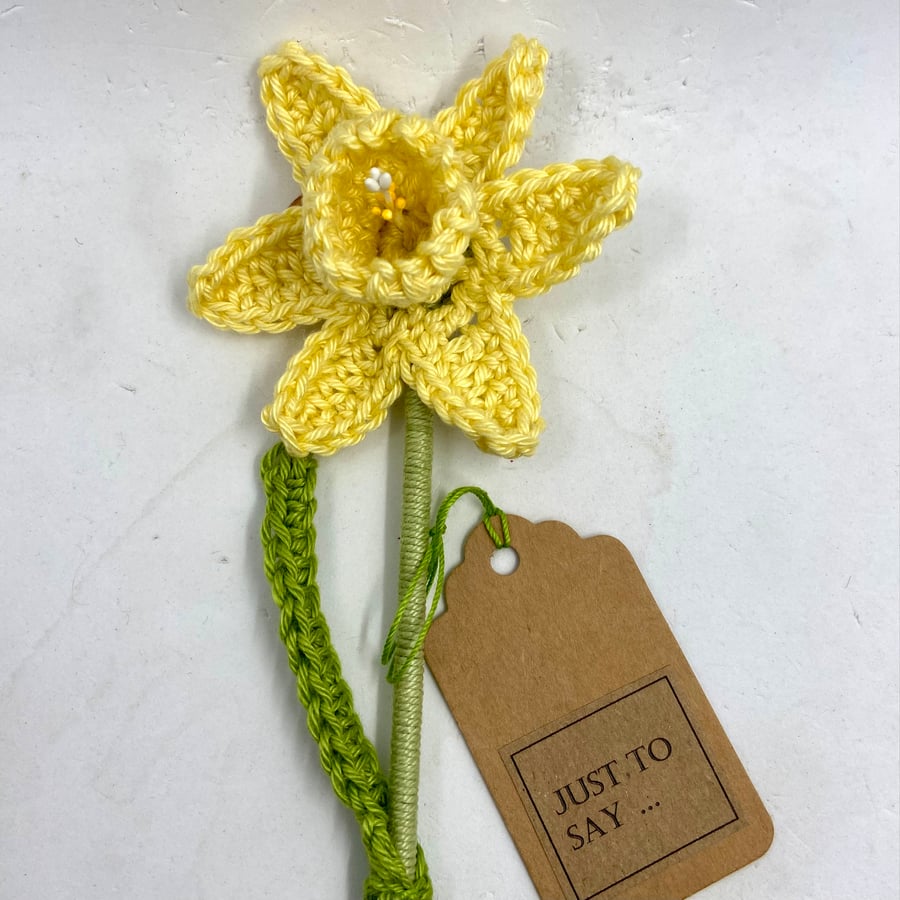 Crochet Daffodil - Alternative to a Card