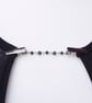 Gemstone sweater clip - Labradorite and Grey bead cardigan guard - Shawl clasp  - Image 1