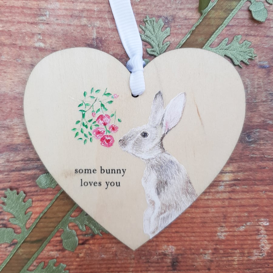 Some Bunny Loves You Hanging Heart
