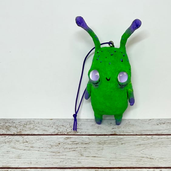 Spun Cotton Alien Art Doll