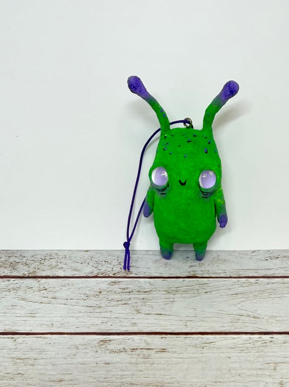 Spun Cotton Alien Art Doll