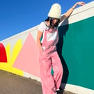 Pink & blue dungarees