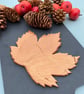 Handmade clay autumn leaf coaster, colourful nature home decor - Image 3