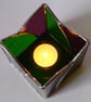 STAINED GLASS TEA LIGHT CANDLE HOLDER - Image 2