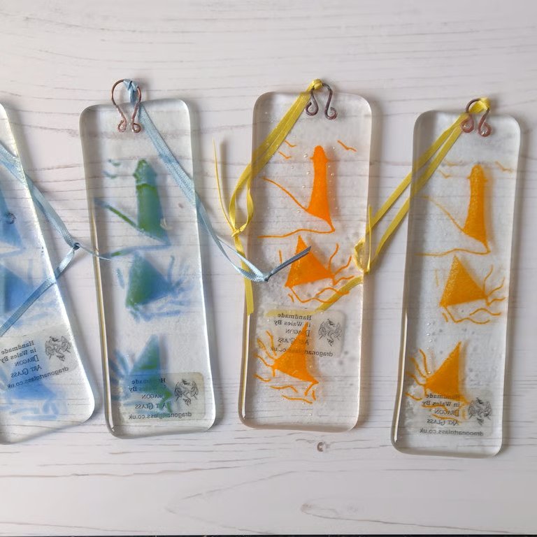 Lighthouse and sailing ships suncatcher, Summer Seconds