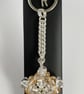 Handbag Charm, Golden & Clear Crystal Star with a Chainmaille Chain and Keyring - Image 5