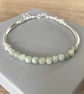  Jadeite Tree of Life Charm Bracelet, Sterling Silver Noodle Gemstone Bracelet - Image 6