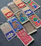 Sari embellished Kraft gift tags