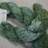 40% silk, 60% wool hand-dyed yarn "moss" for knitting and crochet