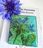 Cornflower Mixed Media Brooch 