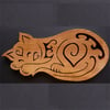 Sleeping cat trivet 