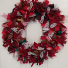 Tartan and Lace Christmas Rag Wreath