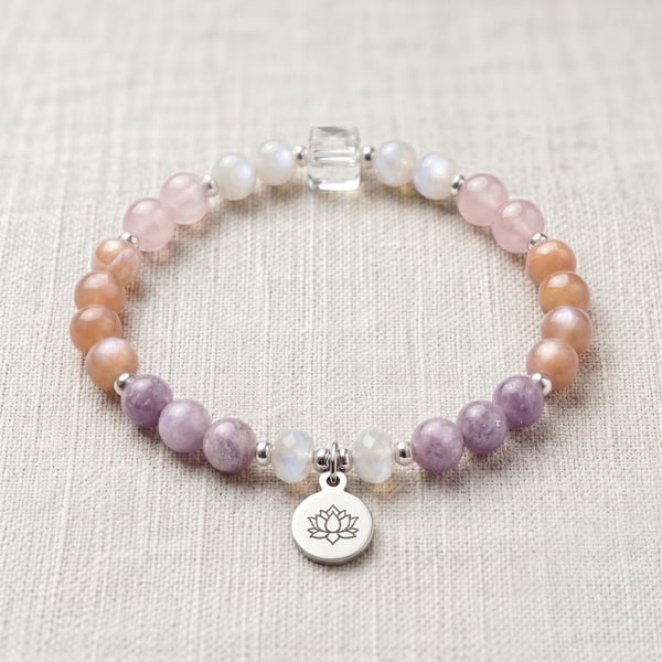 Menopause Crystal Bracelet, Support & Balance, Personalised Gift