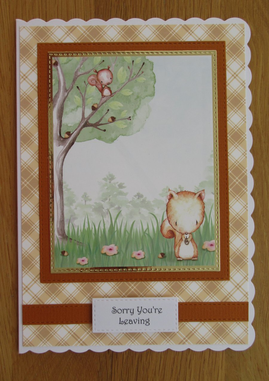 Squirrel - A5 Leaving Card