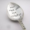 The Treachery of Images Spoon, Handstamped Teaspoon with French Arty Wording