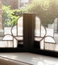 Stained Glass Monochrome Bookends Art Deco Design  - Image 4