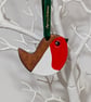 Clay robin Christmas tree decoration,  garden bird Christmas decor  - Image 2