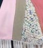 Handmade Christmas Stocking- patchwork punch hook! Cream, green and pink colour  - Image 4