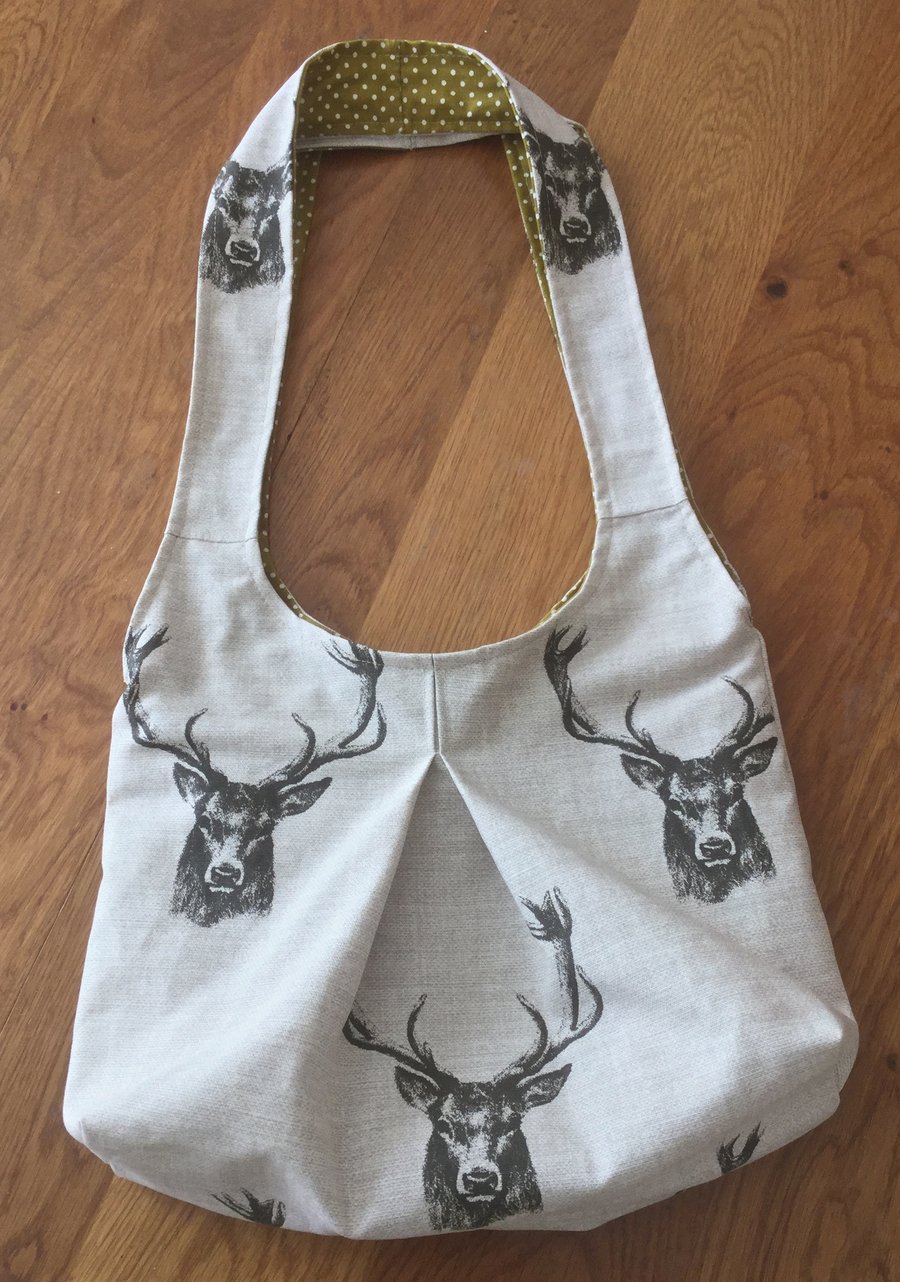 Slouchy Stag Head Shoulder Bag FREE P&P