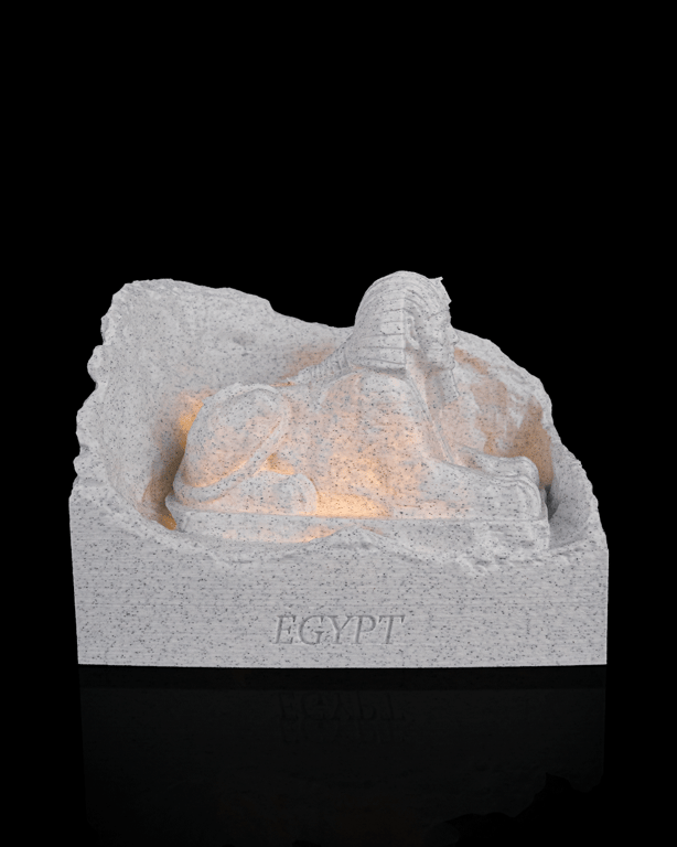 Giza Sphinx USB Lamp – 12cm 3D Printed Egypt Souvenir Night Light, Warm LED Desk
