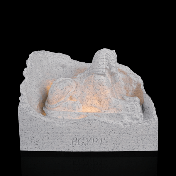 Giza Sphinx USB Lamp – 12cm 3D Printed Egypt Souvenir Night Light, Warm LED Desk