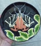 Tiger Moth Ceramic Plate - Hand Sculpted - by Jacqueline Talbot Designs - Image 2
