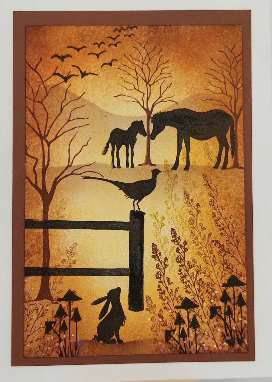 Autumn theme card 