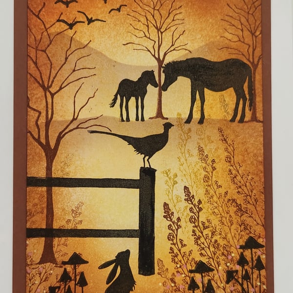 Autumn theme card 