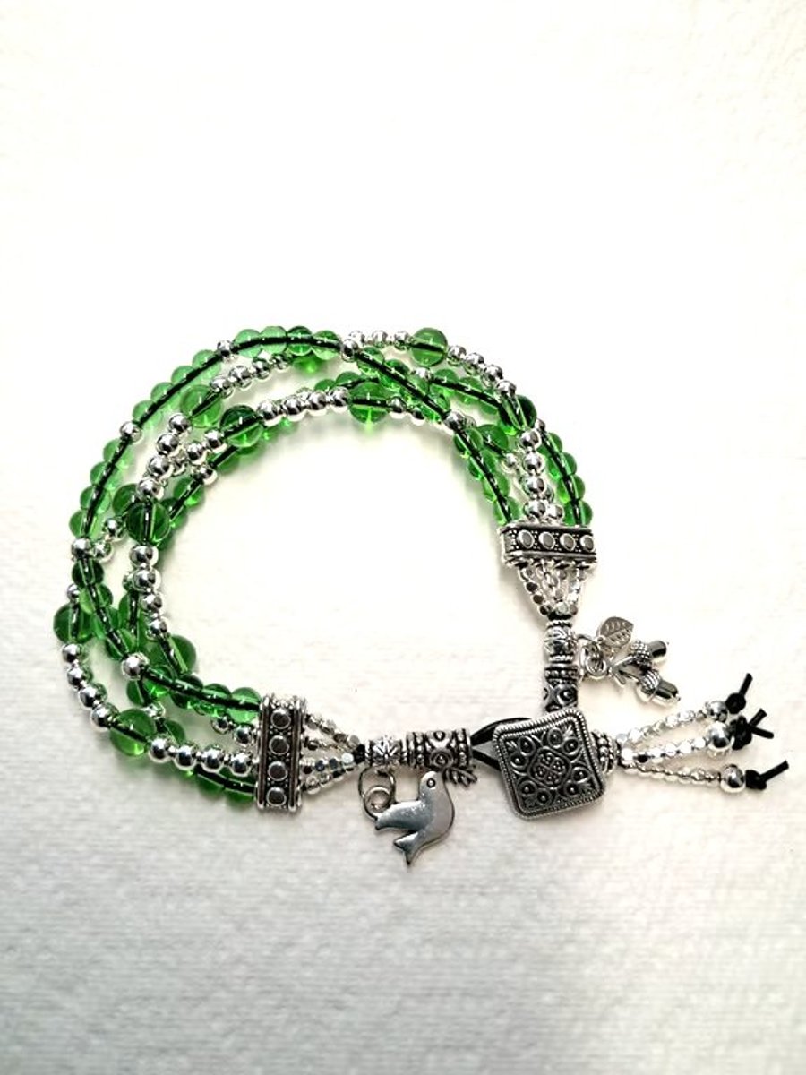 Beaded 4 strand Bracelet 