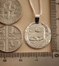 Otter Engraved Sterling Silver Coin Necklace - Image 3
