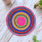 colourful crochet mandala doily