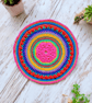 colourful crochet mandala doily