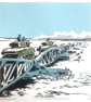 Mulberry Harbour Normandy one of a collection of prints celebrating the 70th D-D