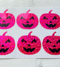 Pink Halloween Pumpkin Stickers