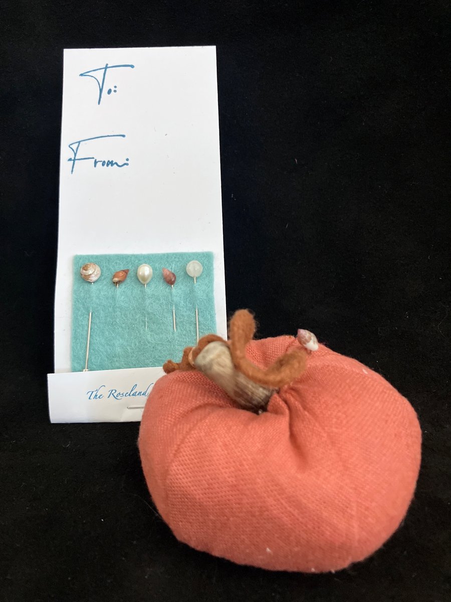 Pumpkin Pin Cushion plus, one pack of Tidal Tre... - Folksy