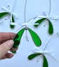 Stained Glass Mistletoe Sprig Suncatcher - Handmade Window Decoration  - Image 2
