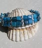 Teal Apatite Gemstone Beaded Bracelet "Catalina" - Image 2