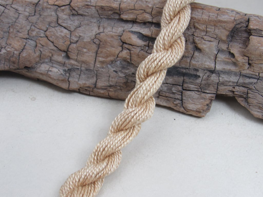 15m Natural Redshank Dye Pale Yellow Brown Cotton Perle 5 Thread Floss