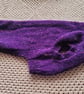 Jumper style dog coat. Purple fleck. Hand knitted 
