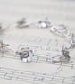 Sterling silver daisy chain bracelet, nature inspired gift for her - Image 4