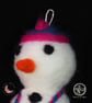 Wool Felted Snowman Christmas Bauble  - Image 7