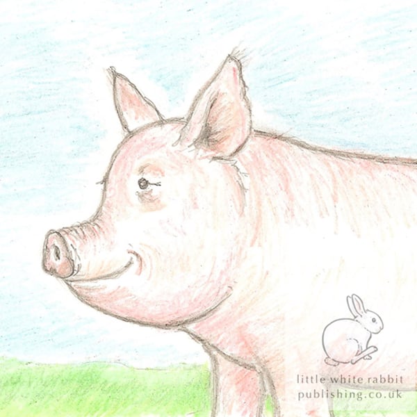 Pink Piggy - Blank Card