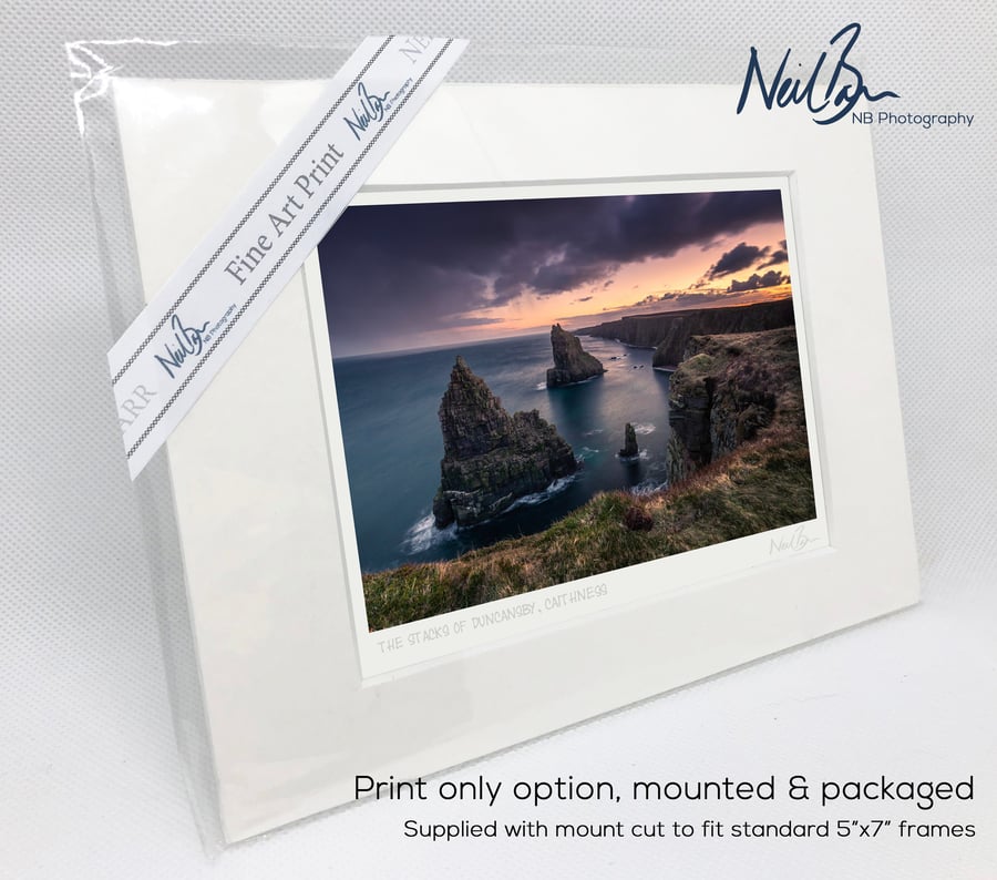 Stacks of Duncansby Caithness Scotland - A6 (7" x 5") Unframed Print